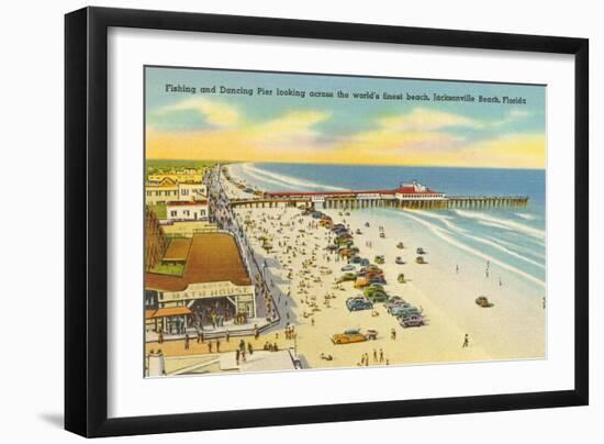 Beach, Pier, Jacksonville, Florida-null-Framed Art Print