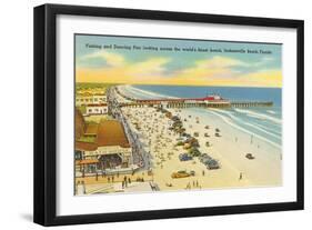 Beach, Pier, Jacksonville, Florida-null-Framed Art Print