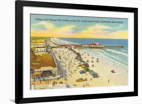 Beach, Pier, Jacksonville, Florida-null-Framed Premium Giclee Print