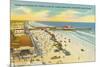 Beach, Pier, Jacksonville, Florida-null-Mounted Premium Giclee Print