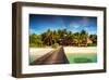 Beach Pier on Island Resort-null-Framed Art Print