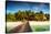 Beach Pier on Island Resort-null-Stretched Canvas