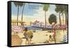 Beach, Pier, St. Petersburg, Florida-null-Framed Stretched Canvas