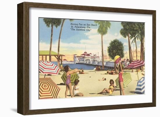 Beach, Pier, St. Petersburg, Florida-null-Framed Art Print