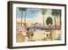 Beach, Pier, St. Petersburg, Florida-null-Framed Art Print