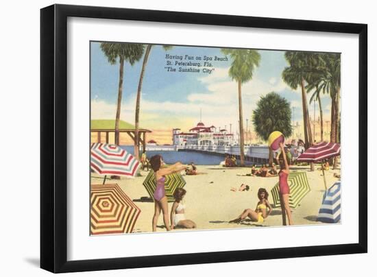 Beach, Pier, St. Petersburg, Florida-null-Framed Art Print