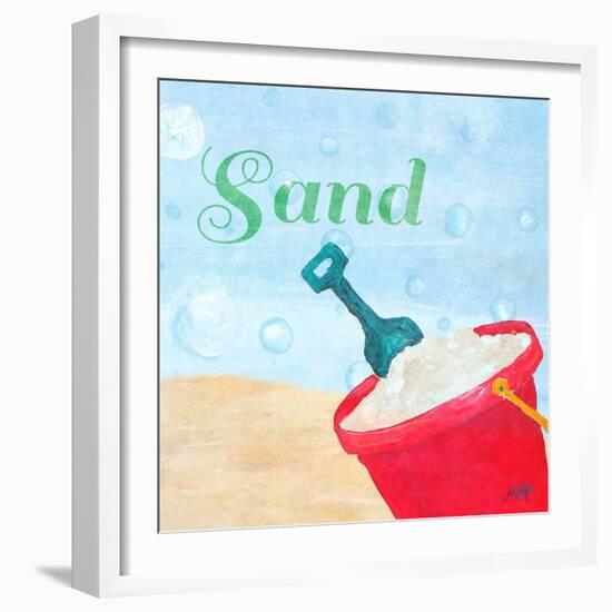 Beach Play IV-Julie DeRice-Framed Art Print