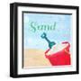 Beach Play IV-Julie DeRice-Framed Art Print