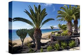 Beach Playa Blanca, Puerto del Carmen, Lanzarote, Canary Islands, Spain-null-Stretched Canvas