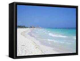 Beach, Playa Del Carmen, Yucatan, Mexico, North America-John Miller-Framed Stretched Canvas