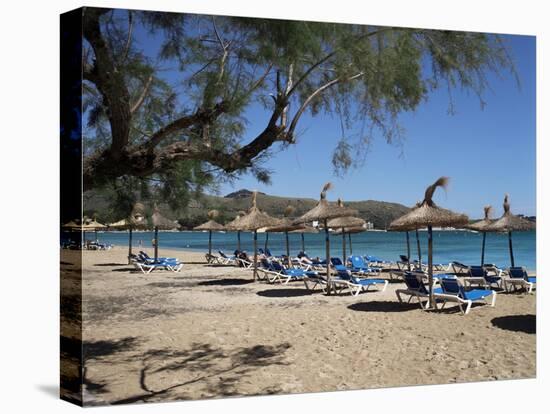 Beach, Port De Pollenca, Majorca, Balearic Islands, Spain, Mediterranean-Philip Craven-Stretched Canvas