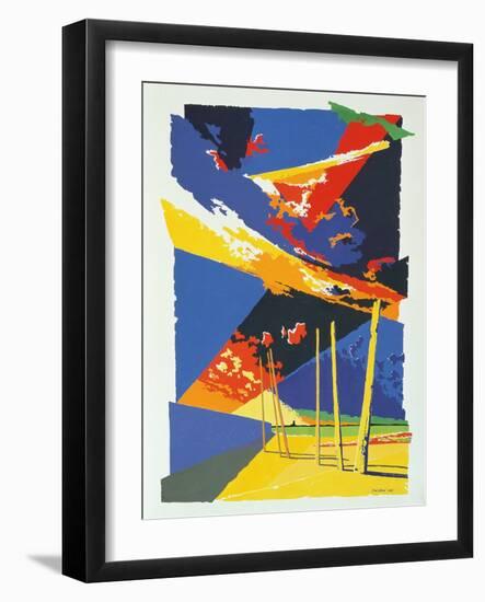 Beach Posts, La Rocque, 1984-Derek Crow-Framed Giclee Print