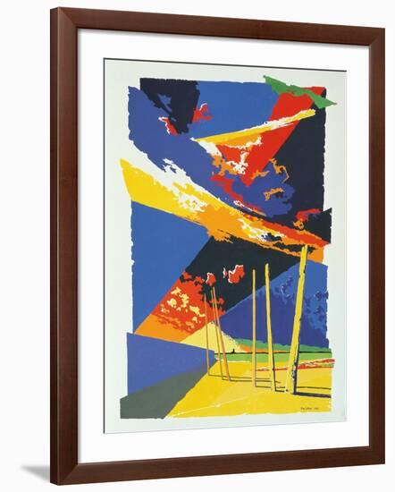 Beach Posts, La Rocque, 1984-Derek Crow-Framed Giclee Print