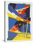 Beach Posts, La Rocque, 1984-Derek Crow-Stretched Canvas