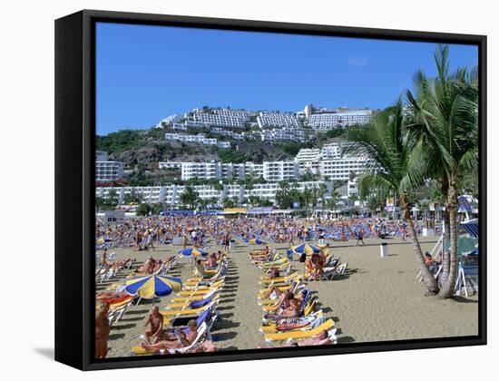 Beach, Puerto Rico, Gran Canaria, Canary Islands-Peter Thompson-Framed Stretched Canvas