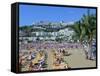 Beach, Puerto Rico, Gran Canaria, Canary Islands-Peter Thompson-Framed Stretched Canvas