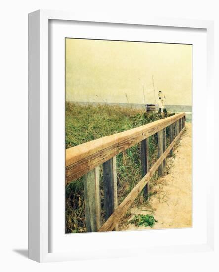 Beach Rails I-Lisa Hill Saghini-Framed Art Print