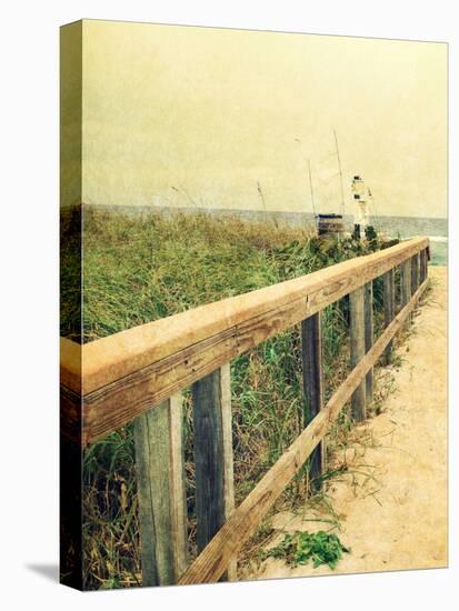 Beach Rails I-Lisa Hill Saghini-Stretched Canvas