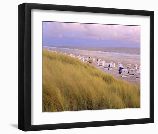 Beach, Rantum, Sylt, Schleswig-Holstein, Germany-null-Framed Art Print