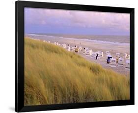 Beach, Rantum, Sylt, Schleswig-Holstein, Germany-null-Framed Art Print