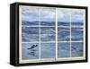 Beach Reflections -Through The Window-Sher Sester-Framed Stretched Canvas