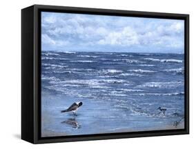 Beach Reflections-Sher Sester-Framed Stretched Canvas