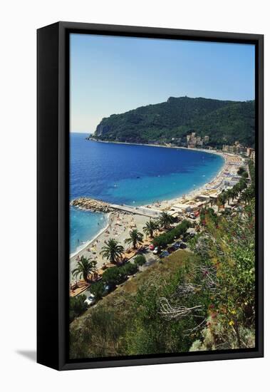 Beach Resort in Liguria, Italy-Sheila Terry-Framed Stretched Canvas