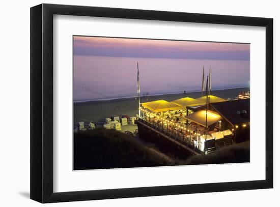 Beach restaurant in Wenningstedt, Sylt, Schleswig-Holstein, Germany-null-Framed Art Print