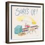 Beach Ride Surfs Up XIV-James Wiens-Framed Art Print