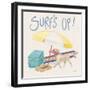 Beach Ride Surfs Up XIV-James Wiens-Framed Art Print