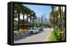 Beach Road and City Skyline, Singapore, Southeast Asia-Frank Fell-Framed Stretched Canvas