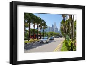 Beach Road and City Skyline, Singapore, Southeast Asia-Frank Fell-Framed Photographic Print