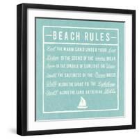Beach Rules - Aqua - Detail-The Vintage Collection-Framed Giclee Print