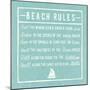 Beach Rules - Aqua - Detail-The Vintage Collection-Mounted Giclee Print