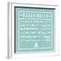 Beach Rules - Aqua - Detail-The Vintage Collection-Framed Giclee Print