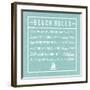 Beach Rules - Aqua - Detail-The Vintage Collection-Framed Giclee Print