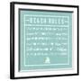 Beach Rules - Aqua - Detail-The Vintage Collection-Framed Giclee Print