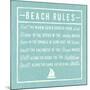 Beach Rules - Aqua - Detail-The Vintage Collection-Mounted Giclee Print