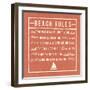 Beach Rules - Coral - Detail-The Vintage Collection-Framed Giclee Print