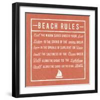 Beach Rules - Coral - Detail-The Vintage Collection-Framed Giclee Print