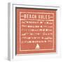 Beach Rules - Coral - Detail-The Vintage Collection-Framed Giclee Print