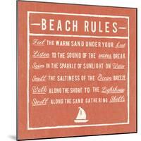 Beach Rules - Coral - Detail-The Vintage Collection-Mounted Giclee Print