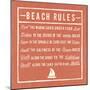 Beach Rules - Coral - Detail-The Vintage Collection-Mounted Giclee Print