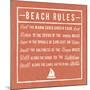 Beach Rules - Coral - Detail-The Vintage Collection-Mounted Giclee Print