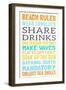 Beach Rules I-SD Graphics Studio-Framed Art Print