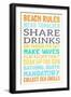 Beach Rules I-SD Graphics Studio-Framed Art Print