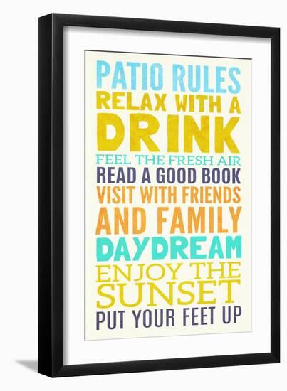 Beach Rules II-SD Graphics Studio-Framed Art Print