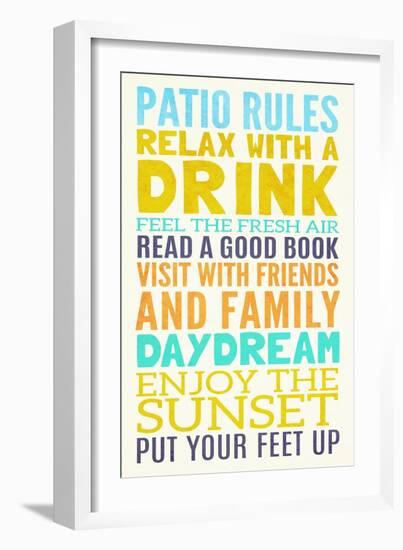 Beach Rules II-SD Graphics Studio-Framed Art Print