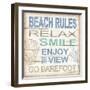 Beach Rules Sq-Todd Williams-Framed Art Print