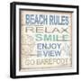 Beach Rules Sq-Todd Williams-Framed Art Print